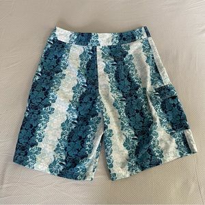 90s Blue Floral Boardshorts